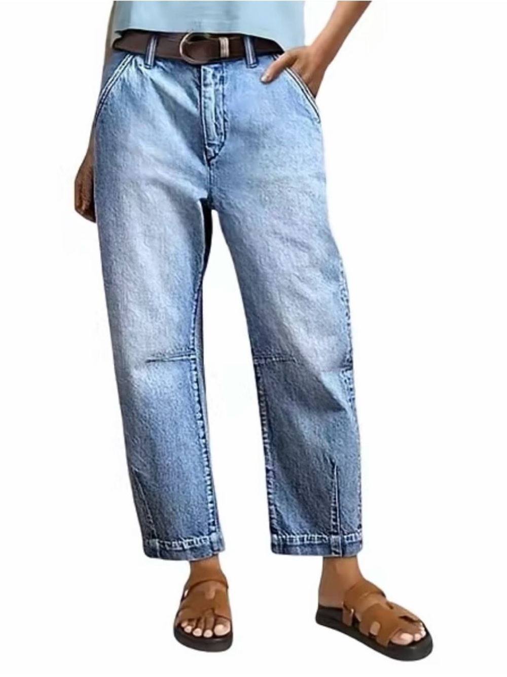 Flamingals Mid Rise Premium Barrel Jeans